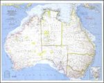 Planisfero 104-Australia carta murale politica cm 70x60